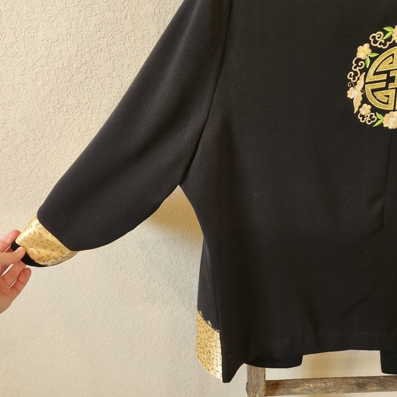 Vintage Handmade Japanese Black&Gold Jacket- Size Large - Picture 8 of 8